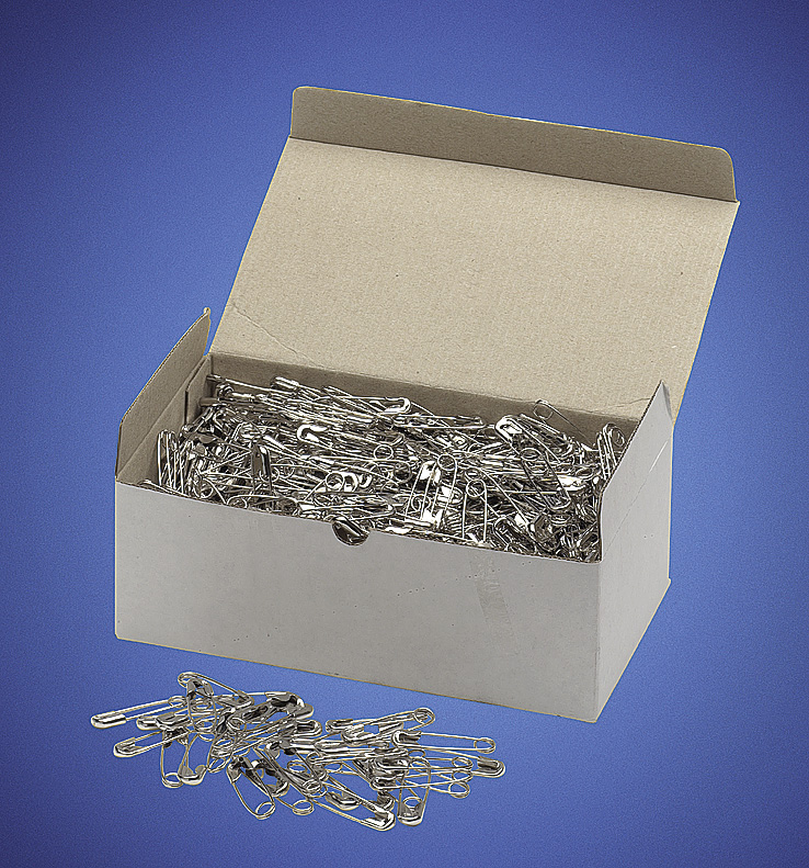 Sicherheitsnadeln "Holdfast", vernickelt 38 mm, vernickelt, Krt 1000 Stk Sicherheitsnadeln "Holdfast", vernickelt 38 mm, vernickelt, Krt 1000 Stk